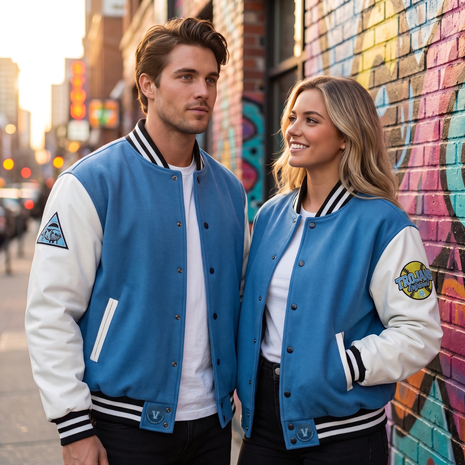 Varsity Jackets Wool Body Leather Sleeve