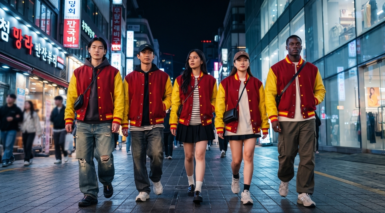 Varsity Jackets in Seoul K-Fashion Trends
