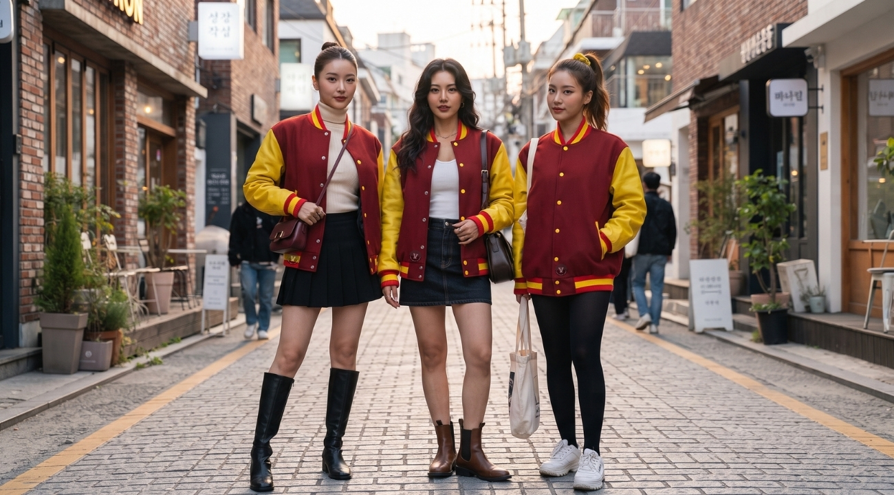 Varsity Jackets in Seoul K-Fashion Trends