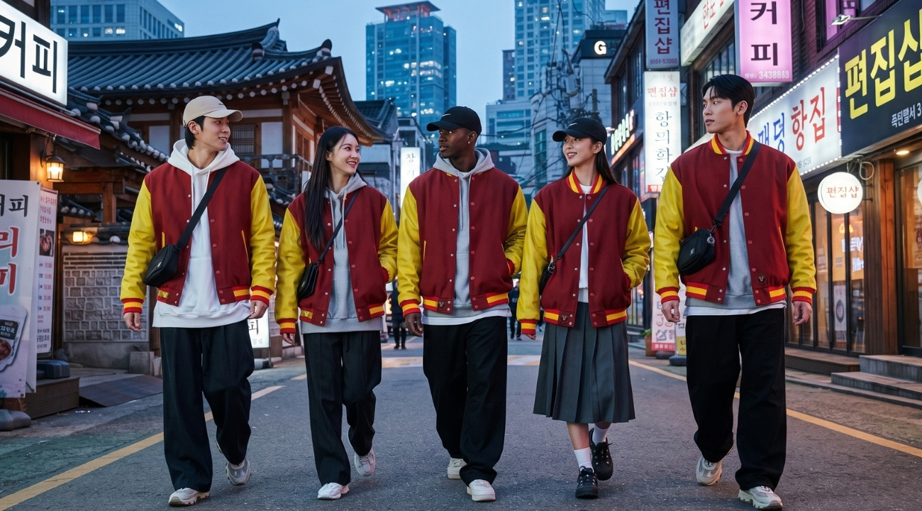 Varsity Jackets in Seoul K-Fashion Trends
