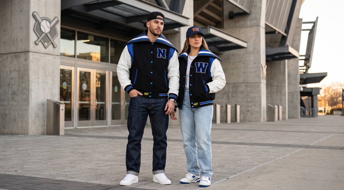Wool And Leather Baseball Jackets Custom Made: A Complete Guide to Personalized Style A baseball jacket can be much more than a casual outer layer. It can showcase team spirit, celebrate a major achievement, represent a school, promote a business, or simply become a signature part of your wardrobe. Wool And Leather Baseball Jackets Custom Made are especially popular because they combine a classic athletic silhouette with premium-looking materials and almost unlimited personalization possibilities. The combination of a wool body and leather sleeves creates a distinctive varsity-inspired appearance. Wool gives the jacket a traditional, structured feel, while leather sleeves add contrast, character, and a polished finish. Once you introduce custom colors, embroidery, patches, names, numbers, or logos, the result becomes a jacket designed specifically around your identity. Whether you need one personalized jacket, matching jackets for a sports team, graduation apparel for students, or branded jackets for a company, customization allows you to create something more meaningful than a standard off-the-rack garment. What Are Wool And Leather Baseball Jackets Custom Made? Wool And Leather Baseball Jackets Custom Made are personalized baseball or varsity-style jackets produced according to the customer's preferred design. Instead of selecting a completely pre-designed jacket, you can choose important visual elements and add details that reflect your team, organization, school, business, or personal taste. Depending on the available design options, customization may include: Wool body colors Leather sleeve colors Striped or solid ribbing Front and back embroidery Team logos School names and initials Player names Player numbers Chenille letters Decorative patches Mascots Graduation years Championship details Company logos Personalized artwork This flexibility makes the jackets suitable for a wide range of customers. A baseball team may create matching jackets featuring its colors and mascot. A graduating class can add school branding and the graduation year. A business can incorporate its corporate identity, while an individual can create a jacket based entirely on personal preferences. Why Choose Wool And Leather Baseball Jackets? The appeal of this jacket style comes from the combination of classic design, contrasting materials, and personalization. Classic Varsity-Inspired Appearance Baseball and varsity jackets have remained popular because their basic silhouette is easy to recognize and style. The ribbed collar, cuffs, waistband, snap-front design, and contrasting sleeves create a sporty look that works across different generations. Adding custom artwork gives the traditional silhouette a modern and personal touch. Distinctive Material Contrast Wool and leather have naturally different textures. The soft, textured appearance of wool contrasts with the smoother surface of leather, creating visual depth. Even a simple two-color design can look striking because the materials themselves provide contrast. Extensive Customization A custom jacket gives you more control than a standard retail product. You can coordinate colors, select meaningful artwork, and personalize specific areas. The front can carry a small emblem or initials, while the back can feature a larger team name, logo, or design. Versatile Everyday Fashion Although these jackets have strong athletic roots, they can easily become part of an everyday wardrobe. Wear one with jeans and sneakers for a relaxed appearance, or pair it with casual trousers and boots for a slightly more refined outfit. Important Jacket Components to Plan Before creating your design, understand how each part contributes to the overall appearance. Wool Body The wool body usually covers the largest portion of the jacket, making its color one of the most important design decisions. Classic options such as black, navy, charcoal, burgundy, and forest green can create a traditional appearance. Lighter shades can produce a more contemporary style. If the jacket represents a school or team, using official colors is an easy way to strengthen its identity. Leather Sleeves The sleeves create the main contrast with the wool body. You can choose a bold contrasting color for a traditional sports-inspired appearance or select a similar shade for a more understated design. Popular combinations include: Black with white Navy with cream Burgundy with white Black with red Gray with black Forest green with cream Collar, Cuffs, and Waistband Ribbed sections may seem like small details, but they can help connect the different colors throughout the jacket. Striped ribbing provides a traditional varsity feel, while matching solid ribbing can create a cleaner, contemporary appearance. Snap-Button Front The snap-button closure is strongly associated with classic baseball and varsity jackets. It reinforces the traditional silhouette while making the jacket convenient for everyday use. Pockets Functional pockets are useful for carrying small everyday items and keeping your hands warm. When placing embroidery or patches, remember to leave enough space around pocket openings. Customization Ideas for Wool And Leather Baseball Jackets Personalization is what makes a custom jacket different from a standard design. Choose a Strong Color Combination Begin with the main color of the wool body, then select a leather sleeve color that complements it. For team or school jackets, use established colors whenever possible. For personal jackets, consider colors that work naturally with the clothing you already own. A limited palette of two or three main colors often looks more polished than an excessive number of shades. Add Embroidery Embroidery is an effective way to personalize the jacket while maintaining a premium appearance. Potential embroidery ideas include: Team names School initials Player names Numbers Company logos Mascots Personal initials Graduation years Special achievements A small embroidered design on the chest can create a subtle appearance, while large lettering across the back can make the jacket more noticeable. Include Chenille Letters and Patches Chenille letters and patches are closely associated with traditional varsity jackets. They can give your design an authentic collegiate or athletic character. Consider using patches for championships, sports participation, clubs, academic achievements, graduation, or other important milestones. The goal should be meaningful personalization rather than decorating every available space. Personalize Names and Numbers Names and numbers are especially valuable for sports teams. Every member can receive the same jacket design while having an individual name and number. This creates a unified team appearance while preserving personal identity. How to Design Wool And Leather Baseball Jackets Custom Made A structured design process can help you avoid an overcrowded or unbalanced final result. Step 1: Define the Purpose First, decide what the jacket represents. Will it be used for: Baseball Another sports team School activities Graduation A club A company An event Personal fashion Knowing the purpose helps determine the appropriate colors, graphics, and level of personalization. Step 2: Select the Wool Color Choose the primary body color first. Because it occupies a large part of the jacket, it will influence every other design choice. Step 3: Select the Leather Sleeve Color Choose a sleeve color that works with the wool body. A strong contrast creates a more energetic athletic look, while a complementary shade produces a more subtle appearance. Step 4: Plan the Front The front generally works best when it remains organized. Consider using a small logo, letter, initials, or simple emblem. Step 5: Design the Back The back provides a large area for personalization and can serve as the primary visual focal point. Possible ideas include: Team name School name Mascot Large logo Brand name Custom artwork Player information Step 6: Add Sleeve Details Small numbers, patches, initials, or achievement details can be incorporated into the sleeves. Step 7: Proofread Everything Before production, review all spelling, numbers, colors, artwork, positioning, and sizes. This final check is particularly important for group orders. Create Your Custom Jacket With a Design Lab Visualizing a custom jacket before ordering can make the design process much easier. Instead of trying to imagine the finished product, you can organize your ideas around colors, graphics, lettering, and other details. Visit the Design Varsity Jackets Design Lab to begin developing your concept: Design Lab – Create Your Custom Jacket The Design Lab can be especially helpful if you already have a school logo, team identity, business branding, or personal concept that you want to transform into a jacket design. Start with the basic color combination and gradually add the details. This approach makes it easier to see whether each element contributes to the overall design. Custom Wool And Leather Baseball Jackets for Sports Teams Matching jackets can help create a strong visual identity for a sports team. Players can wear their jackets before and after games, during team events, or as everyday casual apparel. A customized sports jacket can include: Team colors Team logo Player name Player number Mascot School name Championship year Achievement patches Although baseball teams are a natural fit for this style, the concept can also work for softball, basketball, football, hockey, cheerleading, and other athletic groups. A consistent design can give the team a unified appearance while allowing each player to personalize their own jacket with an individual name or number. For example, every jacket can feature the same wool body, leather sleeves, logo, and ribbing, while each player receives a unique number. School, Senior, and Graduation Jacket Ideas Custom varsity-style jackets can become meaningful school keepsakes. A school-themed jacket might include: School colors School mascot Student name Graduation year Team achievements Academic accomplishments Club participation Championship information The advantage of customization is that the jacket can represent the individual student's experience rather than simply displaying a school logo. For a minimalist design, use school initials, a small emblem, and the graduation year. For a more traditional varsity appearance, add chenille letters, achievement patches, and additional artwork. Custom Jackets for Businesses and Brands Custom baseball jackets are not limited to schools and sports teams. Businesses can also use them to create recognizable branded apparel. A company jacket may feature: Company logo Brand colors Employee name Department Event name Brand lettering Custom graphics These jackets can be useful for employee apparel, promotional campaigns, corporate events, team-building activities, branded merchandise, and fashion-oriented collections. For business applications, a simple and consistent design is often the strongest choice. Use the company's existing colors and logo style so the jacket feels connected to the overall brand. Bulk Orders for Teams, Schools, and Organizations Ordering several customized jackets requires additional planning. Before submitting a bulk order, organize all the information in advance. Create a list containing: Total jacket quantity Preferred jacket style Wool body color Leather sleeve color Ribbing colors Logo artwork Embroidery details Names Numbers Sizes Special instructions For larger projects, visit the dedicated bulk-order page: Bulk Orders – Custom Jacket Orders Carefully verify every name, number, and size before submitting the final order. A detailed checklist can prevent simple errors from becoming production problems. Tips for Creating a Professional Custom Jacket A polished jacket design is usually the result of thoughtful decisions rather than excessive decoration. Keep the Color Palette Focused Two or three main colors can create a stronger visual identity than a design containing many unrelated shades. Choose One Main Focal Point Decide what viewers should notice first. It could be the team logo, school name, mascot, or another important graphic. Make Text Easy to Read Names, numbers, and important wording need enough contrast and appropriate sizing to remain visible. Use Empty Space Strategically Leaving some areas undecorated can actually improve the overall design. Empty space gives the main elements room to stand out. Prioritize Meaningful Details Every patch, logo, name, and date should ideally have a reason for being included. Meaningful customization makes the jacket more memorable. Creative Ideas for Custom Baseball Jackets If you need inspiration, consider one of these design directions. Traditional Varsity Use a classic wool body, contrasting leather sleeves, striped ribbing, a large chenille letter, and a smaller chest emblem. Baseball Team Place the team logo on the front, team name across the back, and individual player numbers on the sleeves. Minimalist Choose two neutral colors and add subtle initials or a small embroidered logo. Championship Combine the team's identity with a championship year and selected achievement patches. Graduation Use school colors, mascot, student name, graduation year, and selected accomplishments. Corporate Use company colors, a clean logo, and minimal additional artwork for a professional appearance. Choosing the Right Size Even the best jacket design will not feel right if the size is incorrect. Before ordering, review the supplier's measurement chart and compare it with a jacket that already fits you comfortably. Pay attention to: Chest measurement Shoulder width Sleeve length Overall length Waist area Room for layering If you plan to wear a sweatshirt underneath, consider additional space when selecting your size. For team orders, collect everyone's measurements or sizes carefully and verify the final list before production. Caring for Wool And Leather Baseball Jackets Proper care can help preserve both the appearance and construction of a custom jacket. Keep It Away From Excess Moisture If the jacket becomes wet or damp, allow it to dry naturally according to its care instructions. Avoid excessive direct heat. Store It on a Suitable Hanger A quality hanger can help the jacket maintain its shape during storage. Follow Leather-Care Instructions Leather may require specialized cleaning or conditioning depending on its finish and construction. Always follow the manufacturer's recommendations. Protect Decorative Details Embroidery, chenille, and patches can require careful handling. Avoid harsh cleaning methods that may damage these elements. Consider Professional Cleaning If the jacket requires extensive cleaning, professional care may be preferable depending on the garment's material and care label. Shop Custom Varsity Jackets Online Once your design concept is ready, explore available varsity jacket styles and customization possibilities. Shop Now – Varsity Jackets For additional information about available services and jacket options, visit the main website: Design Varsity Jackets – Home Page Common Mistakes to Avoid A few simple precautions can improve your ordering experience. Avoid Too Many Colors An excessive number of colors can make the design appear inconsistent. Don't Make Important Text Too Small Team names, player numbers, and other essential details should remain clearly visible. Don't Overload the Jacket With Patches A few meaningful patches can have more impact than a jacket covered from top to bottom. Don't Forget the Back The back is one of the largest customization areas, making it ideal for team names, school names, mascots, and large graphics. Proofread Names and Numbers Personalized orders require careful proofreading. Double-check every spelling and number before approving the design. Confirm Measurements Your normal clothing size may differ from the measurements used for custom outerwear. Always review the available sizing information. Use Clear Artwork High-quality logos and graphics can help produce cleaner embroidery and patches. Frequently Asked Questions What are Wool And Leather Baseball Jackets Custom Made? They are personalized baseball-style jackets that combine a wool body with leather sleeves. Customers can customize colors, logos, embroidery, patches, names, numbers, and other design elements. Can I create my own wool and leather baseball jacket? Yes. You can develop a design based on your preferred colors, graphics, lettering, logos, patches, and personal details. Can I add a baseball team logo? Yes, a team logo can be included when you have authorization to use the artwork and it meets the manufacturer's design requirements. Can player names and numbers be added? Yes. Names and numbers are popular customization choices for sports teams because they allow matching jackets to remain individually identifiable. Are custom jackets suitable for schools? Yes. Schools can personalize jackets with official colors, mascots, logos, student names, graduation years, and achievement details. Can companies order customized jackets? Yes. Businesses can create jackets featuring company logos, brand colors, employee names, event information, or approved custom artwork. Can I place a bulk jacket order? Yes. Bulk orders can be suitable for schools, teams, organizations, companies, clubs, and events requiring multiple customized jackets. Where can I create my jacket design? You can explore the customization process through the Design Varsity Jackets Design Lab: Open the Design Lab Where can I shop for varsity jackets? You can explore available varsity jacket options through the online store: Shop Varsity Jackets Conclusion Wool And Leather Baseball Jackets Custom Made bring together classic sportswear styling, distinctive materials, and personalized design. The wool body creates the traditional varsity foundation, while leather sleeves add contrast and character. Custom embroidery, patches, colors, names, numbers, and logos can then transform the jacket into something unique. These jackets can work for baseball teams, schools, graduating students, clubs, companies, organizations, and individuals. The right design can represent a shared identity or preserve a meaningful personal achievement. The best results begin with a clear plan. Choose a focused color palette, decide what belongs on the front and back, select meaningful customization, and carefully review every detail before production. A balanced design will generally remain attractive longer than one overloaded with unnecessary elements. Whether you are ordering one personalized jacket or coordinating jackets for an entire organization, the customization process gives you the opportunity to turn a familiar baseball jacket into a memorable piece of clothing. Create Your Custom Jacket Today Ready to turn your idea into a personalized baseball or varsity jacket? Design Lab: Create Your Custom Jacket Bulk Orders: Request a Bulk Order Shop Now: Shop Custom Varsity Jackets Home Page: Visit Design Varsity Jackets Start with your colors, choose your materials, add the details that matter, and create a custom jacket that reflects your team, school, business, achievements, or individual style.